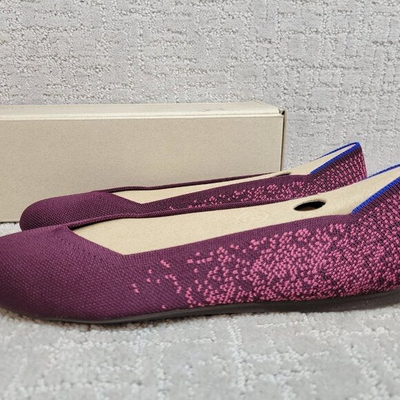 Rothy’s The Flat Womens Size US 9.5 Fig Python Round Toe Slip On Ballet Flat - Picture 3 of 11